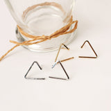 triangular geometric earrings