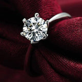 Sterling Silver CZ Solitaire Ring