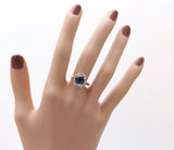 Sterling Silver Sapphire CZ Ring