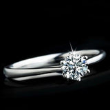 Sterling Silver CZ Solitaire Ring