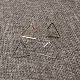 triangular geometric earrings