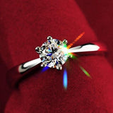 Sterling Silver CZ Solitaire Ring